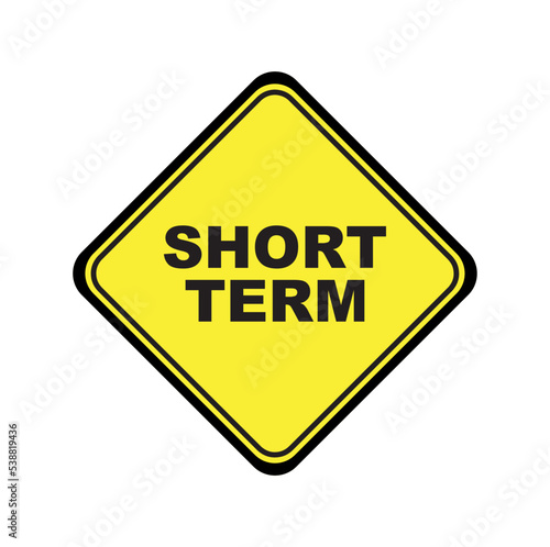 Short term on white background