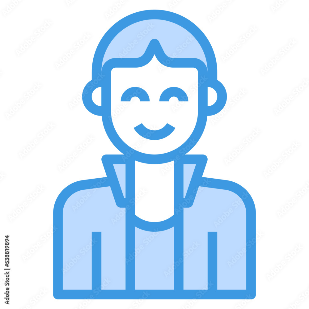 avatar blue outline icon avatar blue outline icon