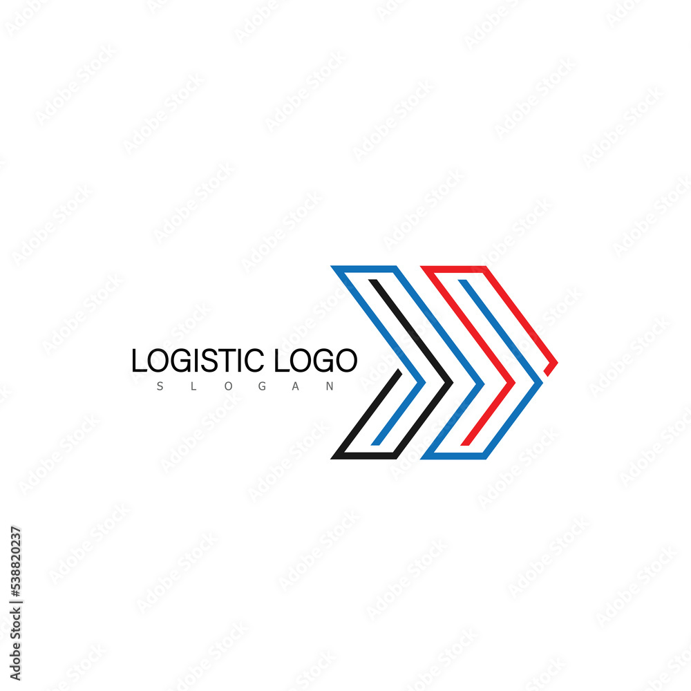 logistic logo design symbol arrow