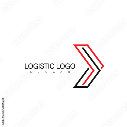 logistic logo design symbol arrow