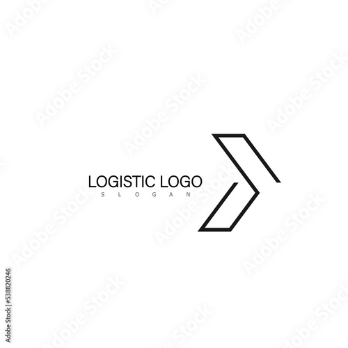 logistic logo design symbol arrow