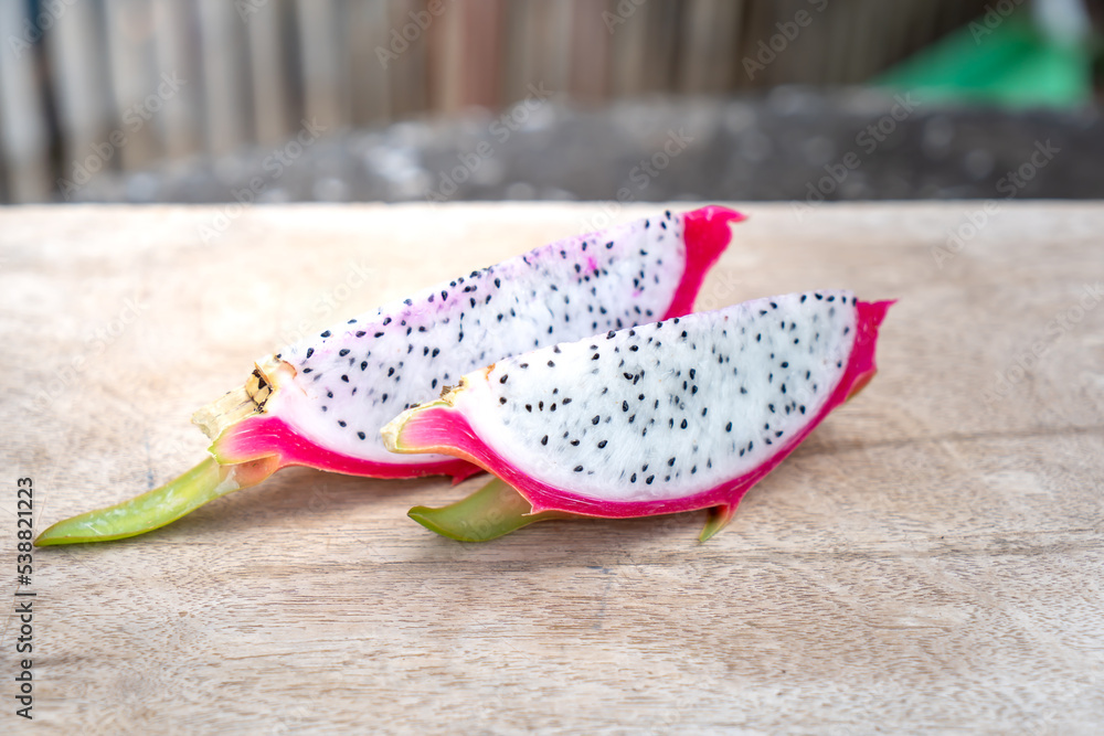 New Dragon Fruit isolated against white background