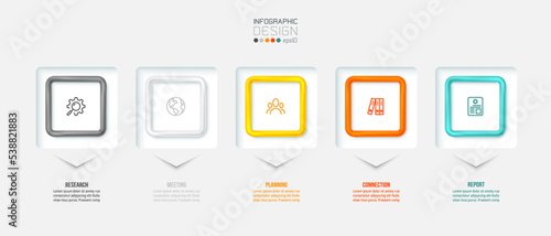 Business concept infographic template with option.