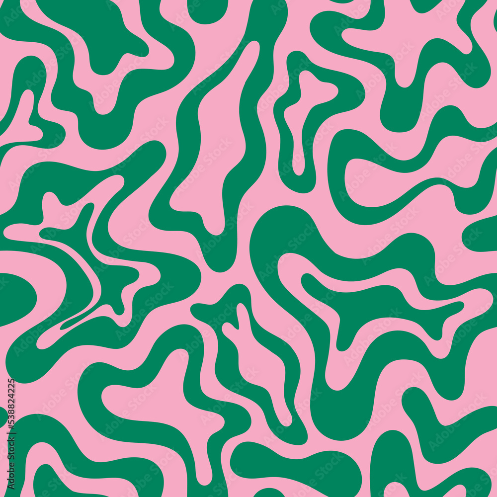 Abstract seamless pattern with decorative creative shapes. Modern vector texture with green and pink spots. For textiles, wrapping paper, gift paper. Abstract seamless pattern with decorative creative shapes. Modern vector texture with green and pink spots. For textiles, wrapping paper, gift paper.
