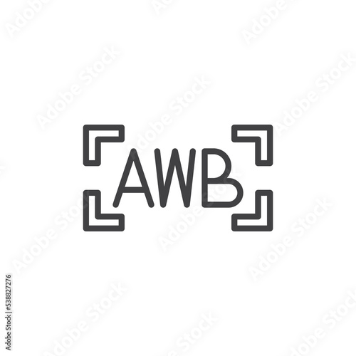 Auto white balance line icon