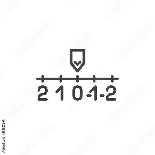 Camera exposure line icon