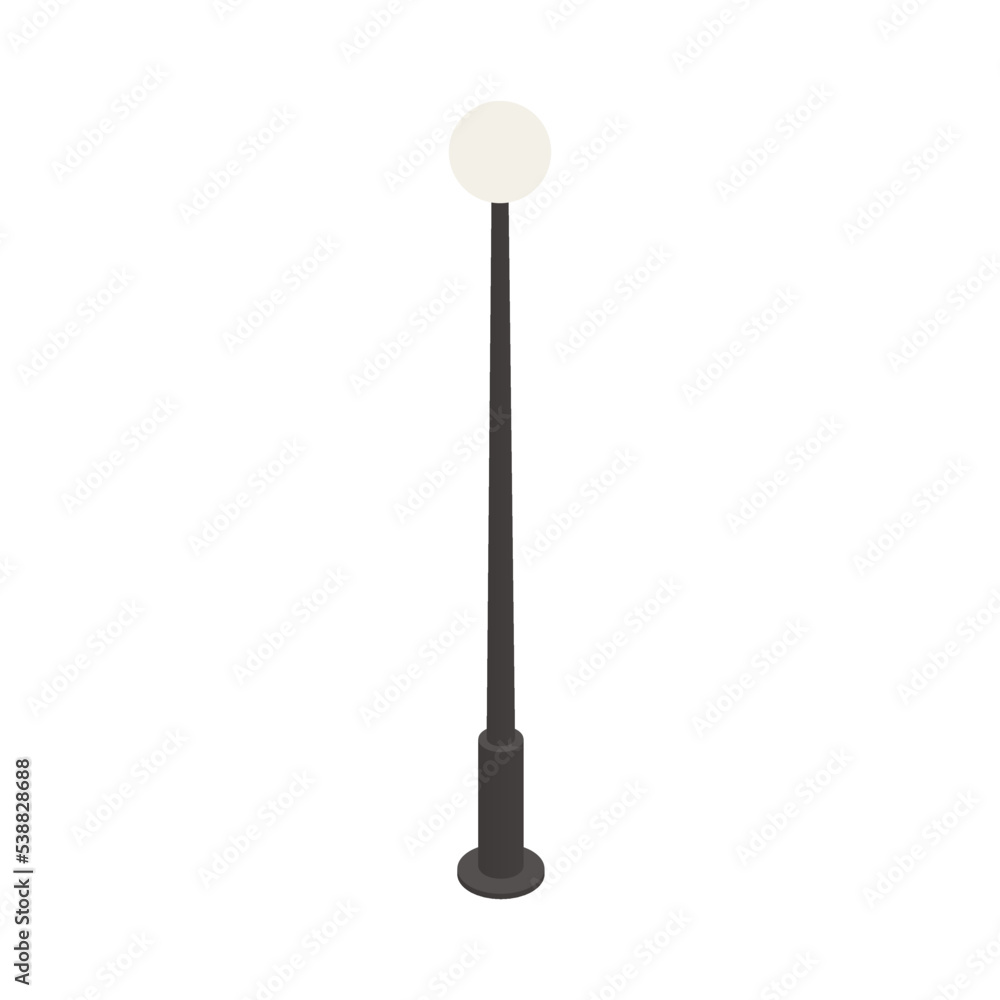 Lamppost Isometric Icon Lamppost Isometric Icon