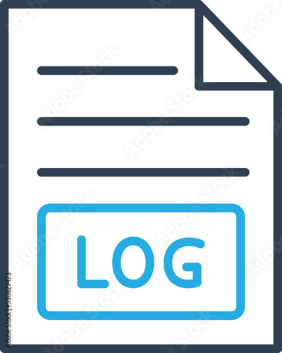 Log Document Vector icon which is suitable for commercial work and easily modify or edit it
