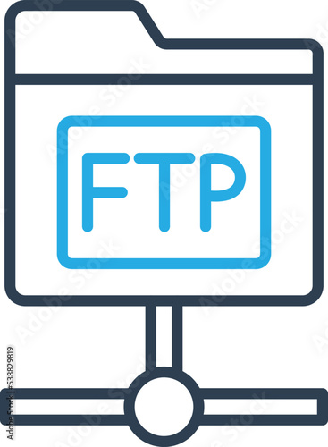 ftp protocol Vector icon which is suitable for commercial work and easily modify or edit it
