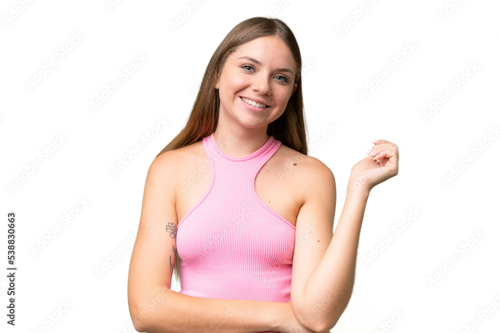 Young beautiful blonde woman over isolated background laughing Young beautiful blonde woman over isolated background laughing