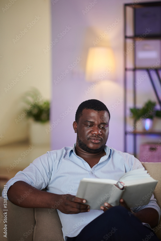 Man Reading Captivating Book Man Reading Captivating Book