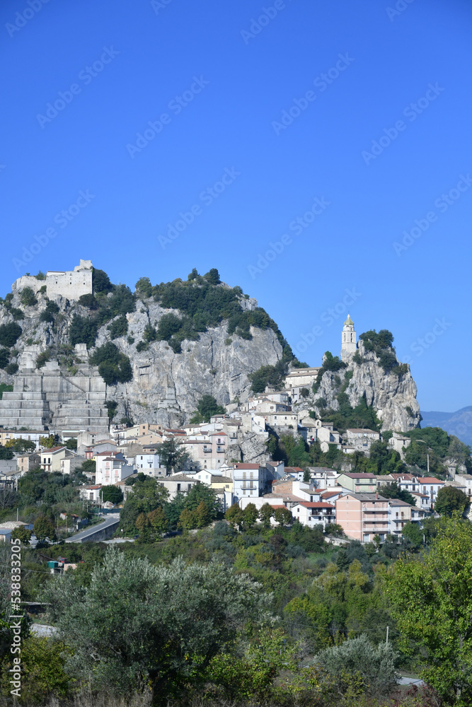 View of the Bagnoli del Trigno, a medieval village in the Molise region of Italy.