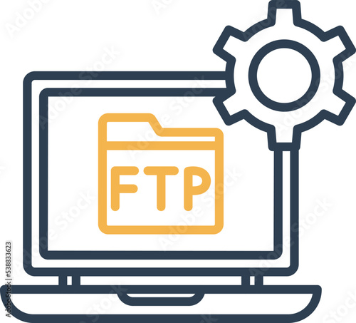  ftp protocol client Vector icon which is suitable for commercial work and easily modify or edit it


