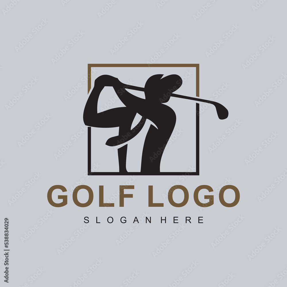 Australia golf logo design template