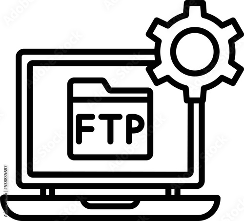  ftp protocol client Vector icon which is suitable for commercial work and easily modify or edit it

