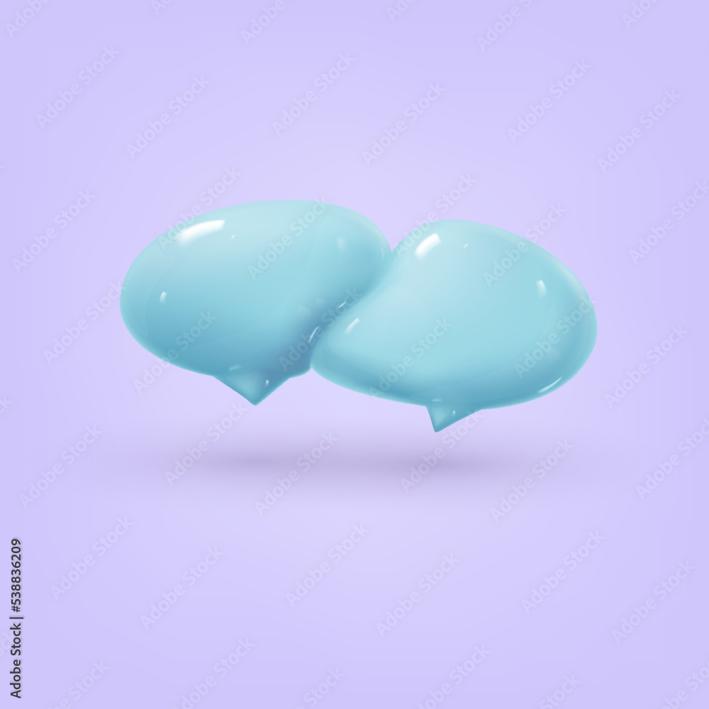 3d speech bubble. Realistic plastic icon speech boxes. Chatting box, message box, web. Vector 3d speech bubble. Realistic plastic icon speech boxes. Chatting box, message box, web. Vector