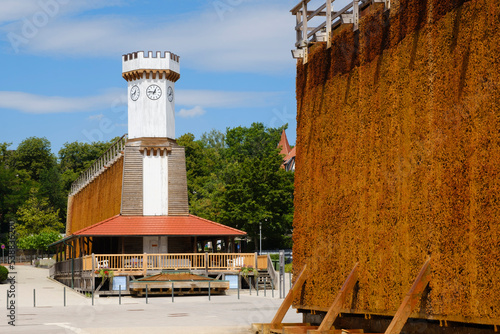 Germany, North Rhine-Westphalia, Bad Salzuflen, Graduation wall and tower photo