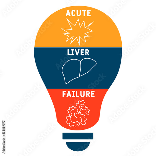 ALF - Acute Liver Failure acronym. business concept background.  vector illustration concept with keywords and icons. lettering illustration with icons for web banner, flyer, landing page