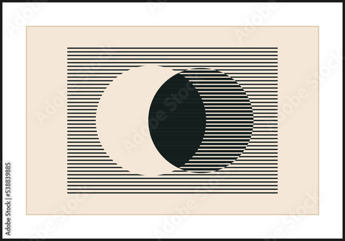 Trendy abstract creative minimalist artistic black and white composition