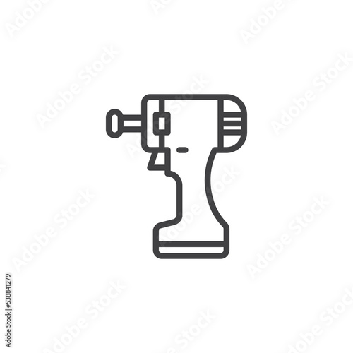 Impact driver line icon