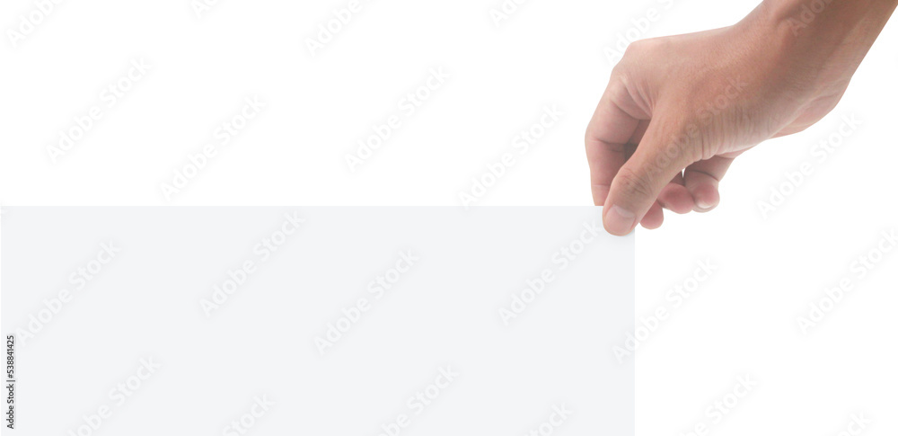 Hands holding paper blank for letter paper Hands holding paper blank for letter paper