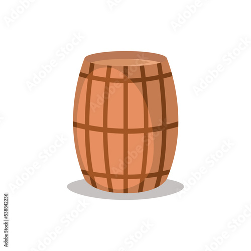 wooden barrel icon vector design template
