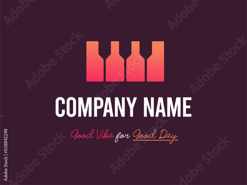 Photography Night pub modern logo template inspiration for night club pub