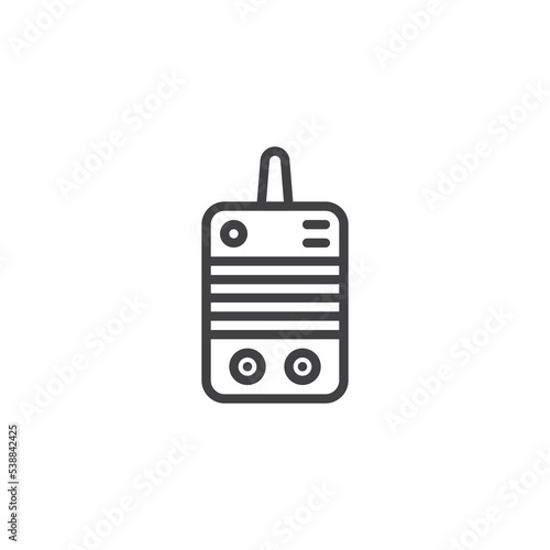 Power welding machine line icon