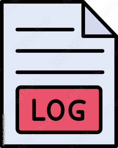 Log Document Vector icon which is suitable for commercial work and easily modify or edit it
