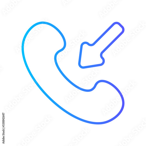incoming call gradient icon