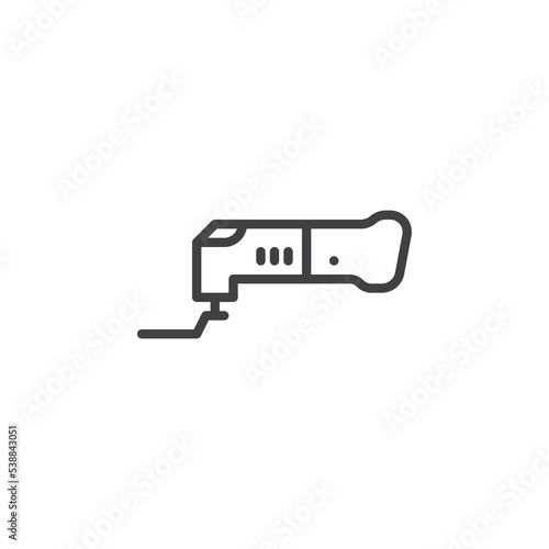 Cordless multi tool line icon