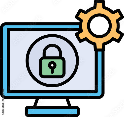 Security lock Vector icon which is suitable for commercial work and easily modify or edit it
