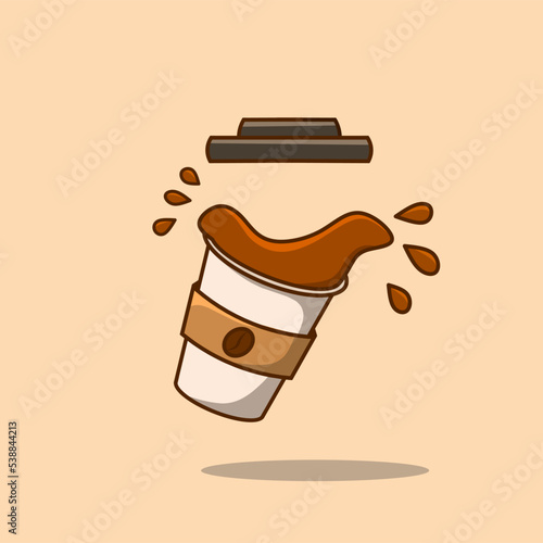 Disposable cup of coffee