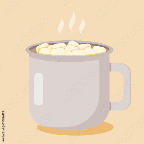 Hot cocoa warm cozy autumn vector element