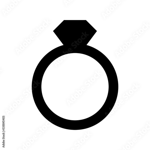 Diamond Ring Vector Icon 