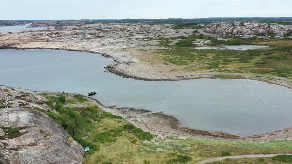 survol de la réserve naturel de Tjurpannans sur la côte suédoise survol de la réserve naturel de Tjurpannans sur la côte suédoise