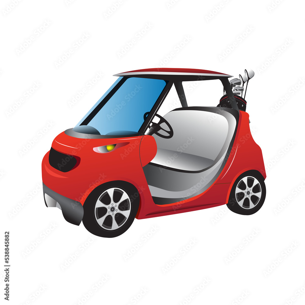 Naklejka premium modern golf cart