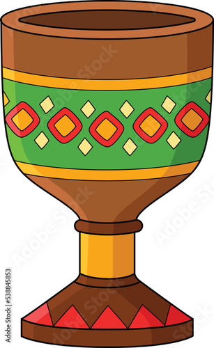 Kwanzaa Unity Cup Cartoon Colored Clipart photo