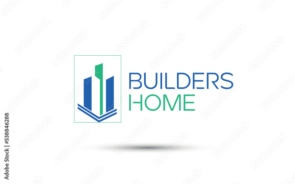 Real estate apartment logo design with the building structure
