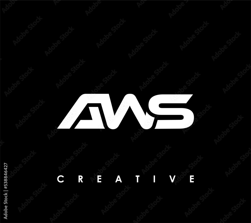 AWS Letter Initial Logo Design Template Vector Illustration