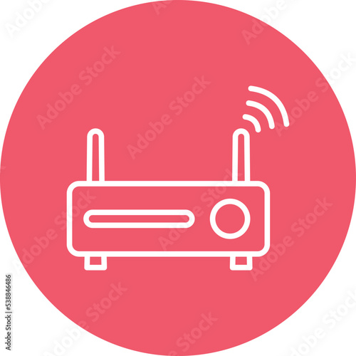 Internet Router Vector icon which is suitable for commercial work and easily modify or edit it
