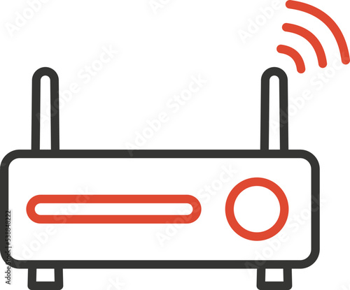 Internet Router Vector icon which is suitable for commercial work and easily modify or edit it