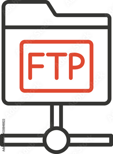 ftp protocol Vector icon which is suitable for commercial work and easily modify or edit it
