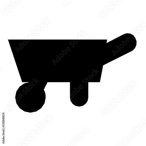Wheelbarrow Vector Icon 