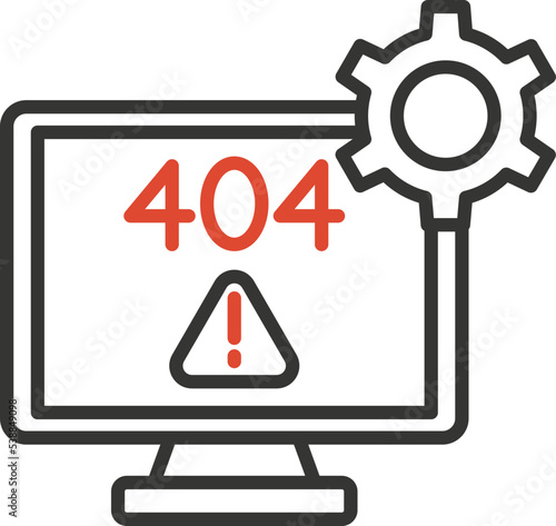404 Vector icon which is suitable for commercial work and easily modify or edit it
