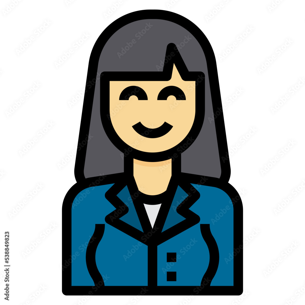 Fototapeta premium avatar filled outline icon