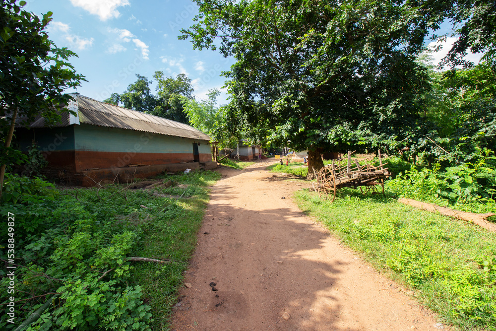 The houses in a tribal village of Bengal in India is made out of mud and are beautifully decorated paint with colours. The houses in a tribal village of Bengal in India is made out of mud and are beautifully decorated paint with colours.