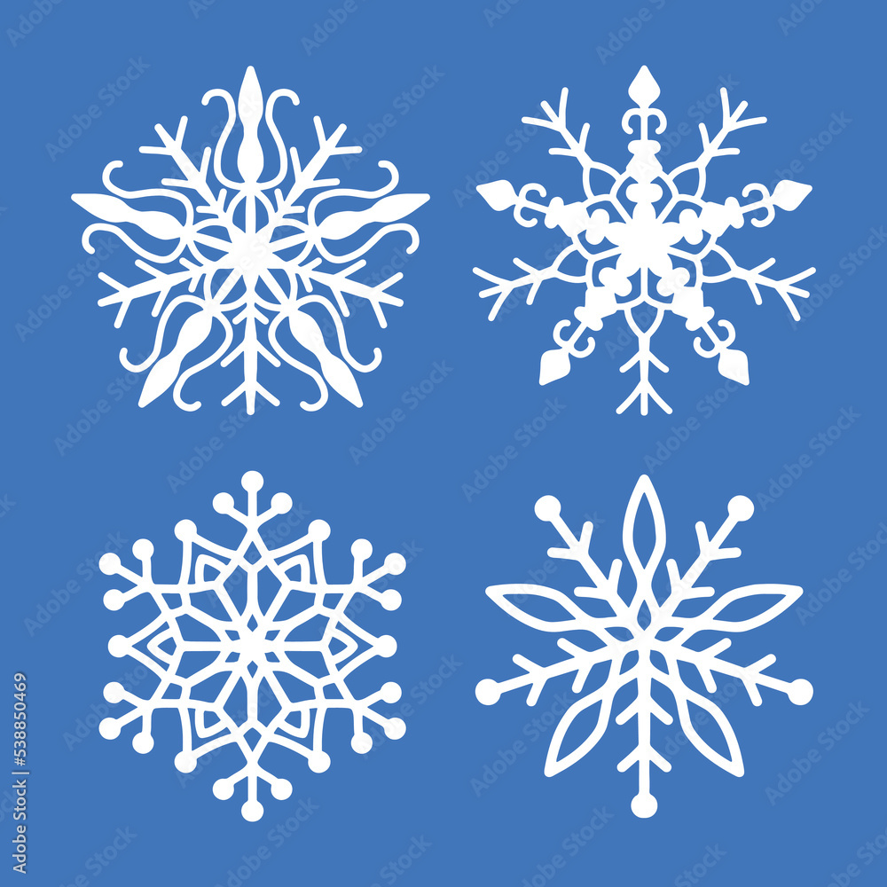 laser cut christmas snow flakes vector set laser cut christmas snow flakes vector set
