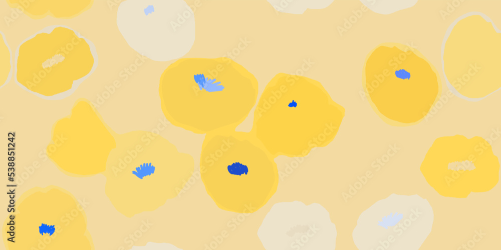 Hand drawn simple abstract flowers print. Trendy bright collage pattern. Fashionable template for design. Hand drawn simple abstract flowers print. Trendy bright collage pattern. Fashionable template for design.