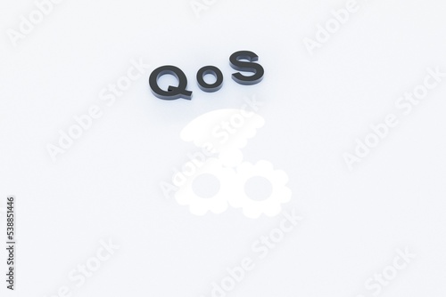 QoS concept text sunlight 3D illustration photo